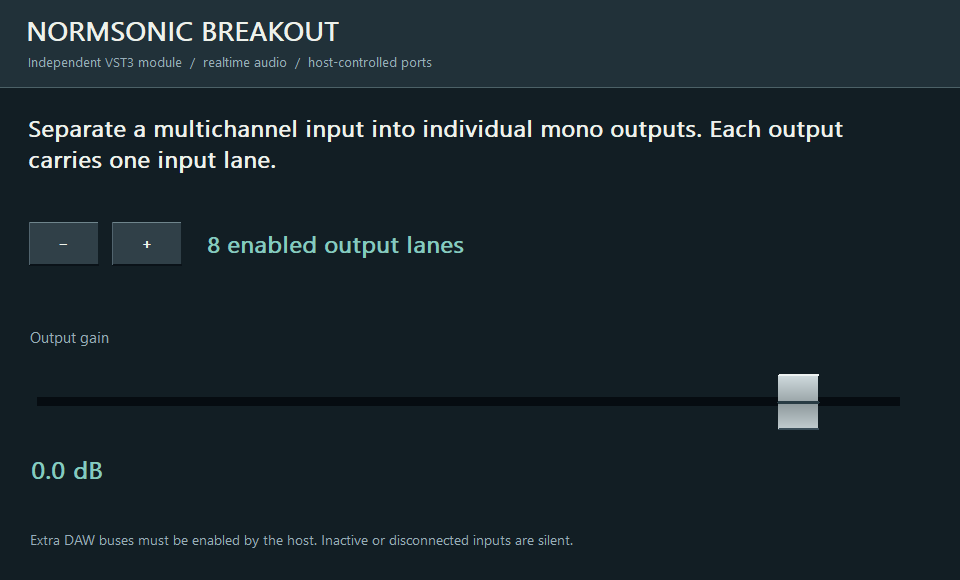 Actual native interface · NORMSONIC BREAKOUT