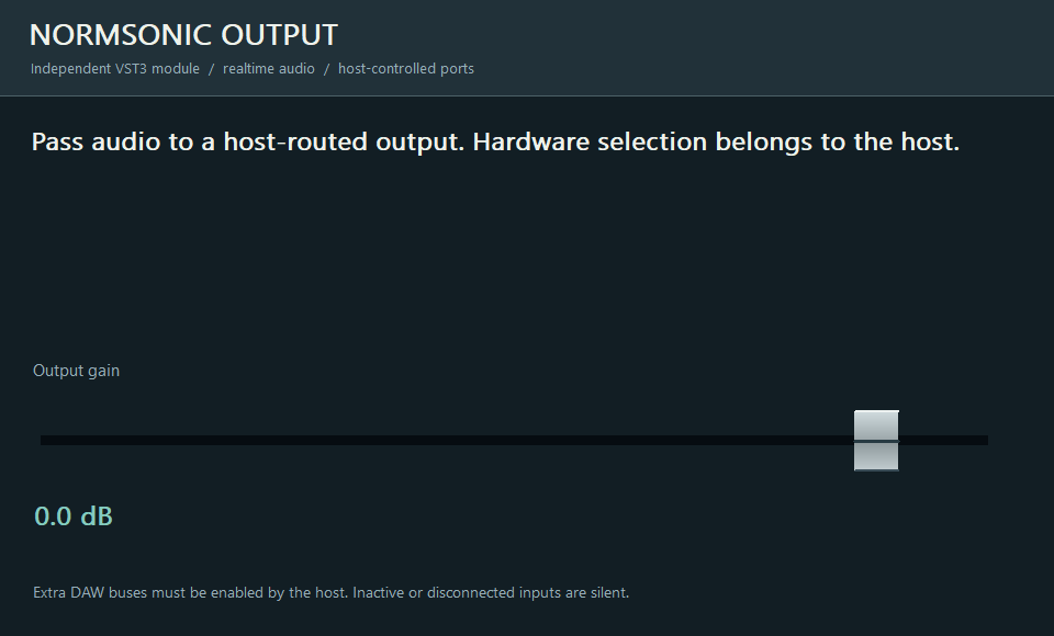 Actual native interface · NORMSONIC OUTPUT