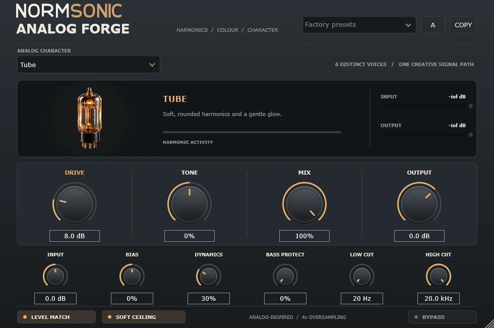Actual Analog Forge plugin interface